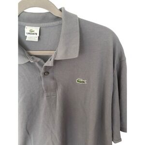 Lacoste Gray Polo Shirt Size‎ 8 XL Preppy Classic Minimalist Tenniscore Y2K